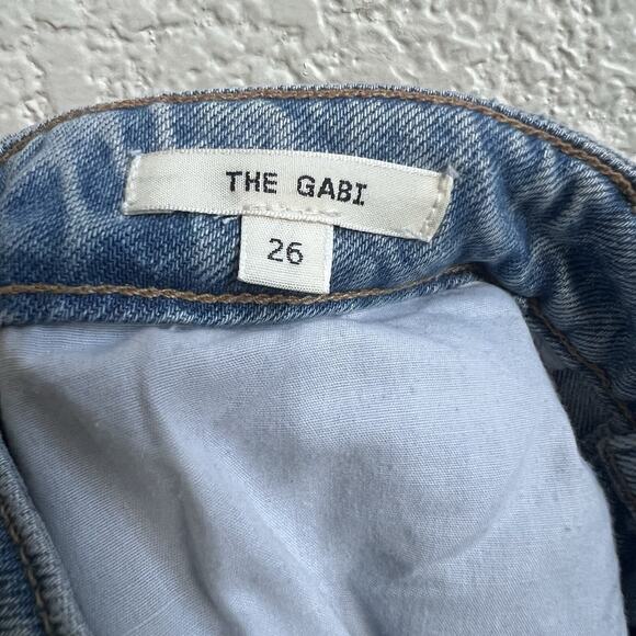 Nelle Atelier The Gabi Cropped Straight Light Wash Denim Jeans Sz 26 Hi Rise - Picture 7 of 9